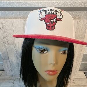 Chicago Bulls White and Red Cap